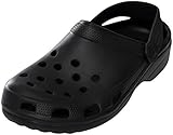 Sunville Men's Perforated Garden Clog Shoes (12, Black)