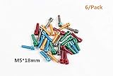 Zsling 6pcs Bike Stem Screws M518mm Stainless Steel Bolts Screws for MTB Bike Steering Stems Handlebar Headset Seatpost Collar Derailleur Bike Accessories