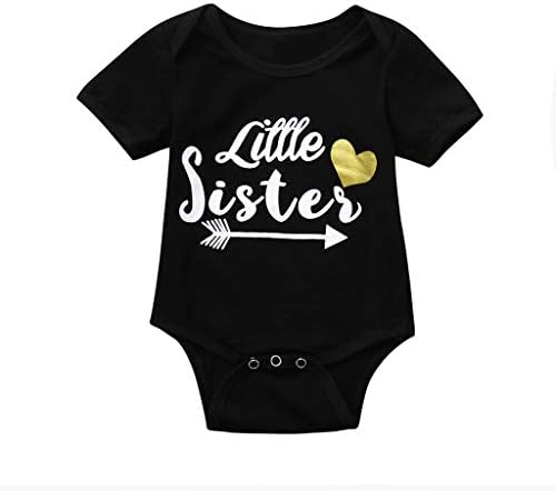 Newborn Baby Boys Girls Letter Print Short Sleeve Romper Infant Summer Clothing