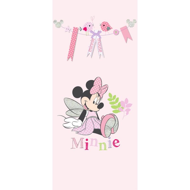 AG Design Minnie Mouse Vintage Fairy Disney Fleece Photo Wallpaper for Children's Bedroom 90 x 202 cm FTDN V 5489, Multicoloured