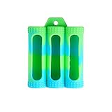 Coil Master 100% Authentic 3 Bay Silicone 18650 Battery Case Gel Carrying Cover Sleeve (Green/Blue Camo)