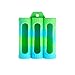 Coil Master 100% Authentic 3 Bay Silicone 18650 Battery Case Gel Carrying Cover Sleeve (Green/Blue Camo)