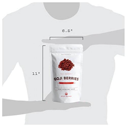 SB ORGANICS Premium Juicy Large Organic Goji Berries - Nutrient Packed Wolfberries - Top Grade Lycium Barbarum - 2 Lbs