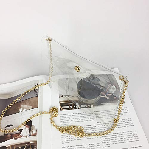 Y&R Direct Clear Bag Women\'s PVC Transparent Cross Body Purse Clutch Messenger Handbag Tote Shoulder Bag (clear-new)