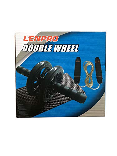 Ab-Roller-Wheel-Bundle-Kit--Includes-Ab-Wheel-Jump-Rope-and-Knee-Pad--Workout-Equipment-for-Core-Fitness-Abdominal-Trainer-Exercise-for-Men-and-Women-to-Stay-Fit-at-Home-or-Gym-Workouts