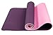Eco Friendly Two Layer TPE Premium Yoga Mat with Carry Strap by YogiMall, Free of PVC and Other Toxic Chemicals, Non-Slip, Extra Long 72