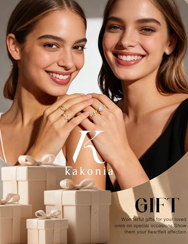 Kakonia 9 Pieces Spinner Ring Women Band Ring Spinner Ring Open Adjustable Stackable Zirkonia Planet Sunflower Flowers Ring Tu ES My Sun Ring Twirl Rings Gift