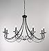Jojospring Iron 8-Light Black Chandelier
