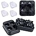 3D Skull Diamond Flexible Silicone Ice Cube Molds Tray - Pack of 2 Reusable and BPA Free For Whiskey Cocktail Beverages