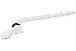 Qualihome Toilet Tank Flush Lever Replacement for American Standard (White, Straight Arm)