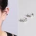 OwMell 925 Sterling Silver Non Pierced Ear Cuff Retro Twist Earrings For Men And Women