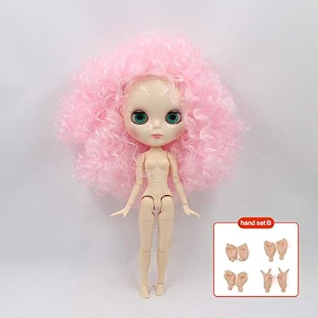 Amazon Dora Brsブライス人形1 6 30センチメートルなし Qe126ホワイトスキン共同体とピンクの髪光沢のある顔少女ギフト玩具 B 人形 ドール おもちゃ