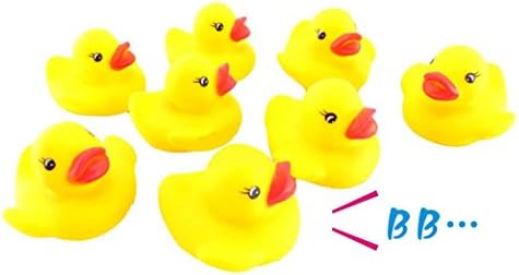 10PC Squeezing Call Rubber Duck Baby Swiming Toy,Sulear Ducky Duckie Baby Shower,Yellow