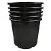 Calipots 5-Pack 5 Gallon Premium Black Plastic Nursery Plant Container Garden Planter Pots (5 Gallon)