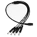 NeeKeons DC 1 Female to 4 Male Power Splitter Cable for CCTV