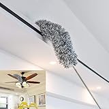 Phoenixes Extendable Cleaning Washable Dusting Brush Microfiber Hand Duster with Detachable Telescoping Pole (Wet or Dry Use)