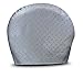 ADCO 3750 Silver #XL Diamond Plated Steel Vinyl Tyre Gard Wheel Cover, (Set of 2) (Fits 36
