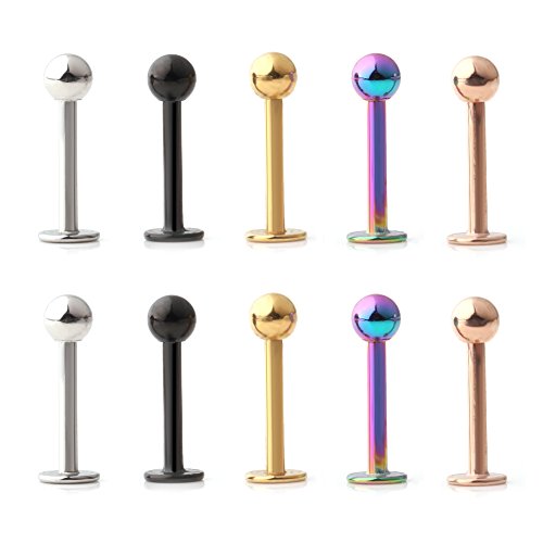Ruifan 10pcs assorted colors stainless steel 3mm ball l…