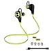 Emixc Wireless Sweat proof Bluetooth Noise Cancelling In-Ear Stereo Earphone with Built-in Mic for Iphone, Android and Windows Smartphone - Lime Green