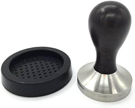 Passionier Espresso Coffee Tamper 58mm Stainless Steel Base with Elegance Solid Wooden Handle Coffee Bean Press - Barista Tools and Equipment