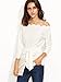 SheIn Women's Off Shoulder Scallop Trim Blouse Top