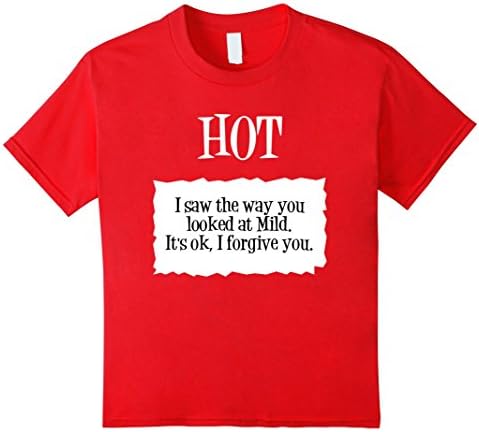 Kids Hot Taco Sauce Packet Costume T-shirt 4 Red