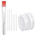 Satinior Eye Needle Beading Needles with Bottle and 2 Roll 2 Sizes Elastic Beading Cord (Size Set 2)