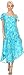 Sakkas 16800 - Sayli Long Tie Dye Cap Sleeve Embroidered Wide Neck Caftan Dress/Cover Up - Turquoise - OS