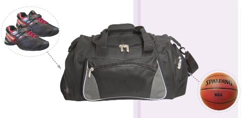 Elite Team Large Gym Bag with Basketball Holder and Wet/Shoe Pocket
