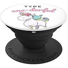 Type Onederful Unicorn Type 1 Diabetes Awareness - White - PopSockets Grip and Stand for Phones and Tablets