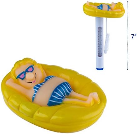 Milliard Floating Pool Thermometer, Floatin' Gal Large Size with String, for Outdoor/Indoor Swimming Pools, Hot Tub, Spa, Jacuzzi and Pond