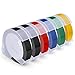 Oulei Compatible Label Tape Replacement for Dymo 3D Embossing Label Maker Organizer Xpress Pro Tape, 3/8 in X 9.8 Ft, 6-Pack