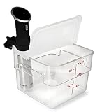 EVERIE Collapsible Hinged Sous Vide Lid Compatible with Anova Culinary Precision Cookers and Cambro 12 Quart Sous Vide Container (Does Not Fit Rubbermaid), Corner Mount
