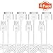 G-Cord 5 Pack 7 Inch Certified Short Lightning Cables, USB Sync and Charging Data Cord, White