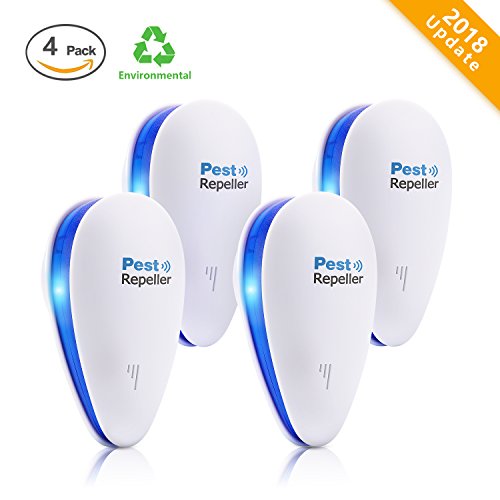 Ultrasonic pest repeller (4 pack) - electronic mouse bug repellen…