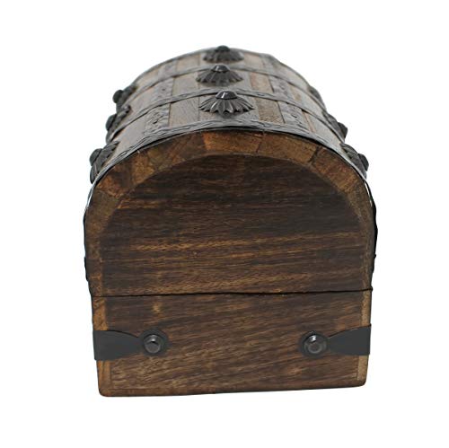 Nautical Cove Treasure Chest Keepsake and Jewelry Box Wood - Toy Treasure Box Medium (6.5x4.5x5)