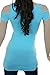 Bling Rhinestone Fleur De Lis Cold Shoulder Peekaboo Short Sleeve New Top