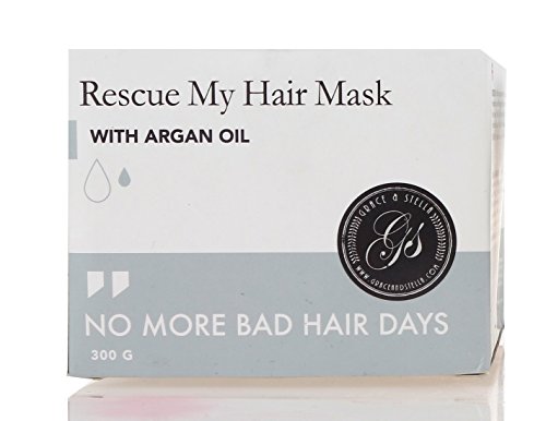 Rescue My Hair Mask by Grace & Stella Co. | Intensive Deep Conditioning Hair Treatment for Dry, Damaged Hair with Moroccan Argan Oil & Sunflower Oil | 300g / 10.5 oz