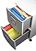 Storex 61312B01C Two-Drawer Mobile Filing Cabinet, 14-3/4w x 18-1/4d x 26h, Black