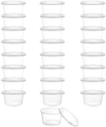 Accmor 25 Pack 4OZ Slime Storage Containers, Foam Balls Storage Boxes with Lids