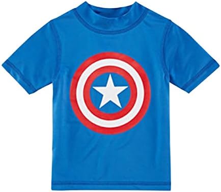 Marvel Boys Captain America Sheild Toddler Rashguard (2T)