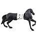 AreTop Cartoon Animal Creative Horse Shaped USB 2.0 Flash Drive Memory Stick Thumb Drive (Black 16GB)