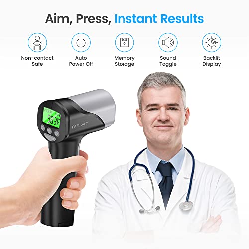 Medical Grade Clinical FDoc Forehead Thermometer for Adults and Kids