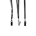 Wisdompro Lanyard with Clip, 30 Pack of 17 inch Blank Flat Nylon Neck Strap Lanyard with Bulldog Clip Attachment for ID Badges, Name Tags - Black