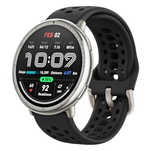 Amazfit Active 2 Smart Watch 44mm, AI, Sprachsteuerung, GPS und kostenloses Kartenmaterial, 10 Tage Akku, Fitness Tracker mit 160plus Sportmodi, 5 ATM