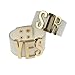 Coolcoco Adjustable Luxury Gold Letter White Leather Yes Sir Bracelet for Women Girls Kids Prime Cosplay Accessory (2 Pieces/Set)