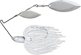 Terminator T1 Spinnerbait-Willow/Willow ,Nickel/Nickel Blade (Bright White Shad, 1/2-Ounce)