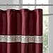 Madison Park Serene Flora Fabric Shower Curtain, Embroidered Transitional Shower Curtains for Bathroom, 72 X 84, Red