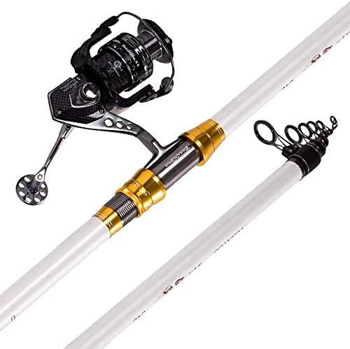 Lgr 伸縮式釣り竿セットスピニングロッド釣り道具キットリールリールルアーラインフックトラベルスタータープロフェッショナル釣り用品一式 カラー A サイズ 3 6m