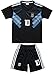 KID BOX 2018 Argentina Lionel Messi #10 Away Soccer Kids Jersey & Short Set Youth Sizes (Away, 7-8 Years)